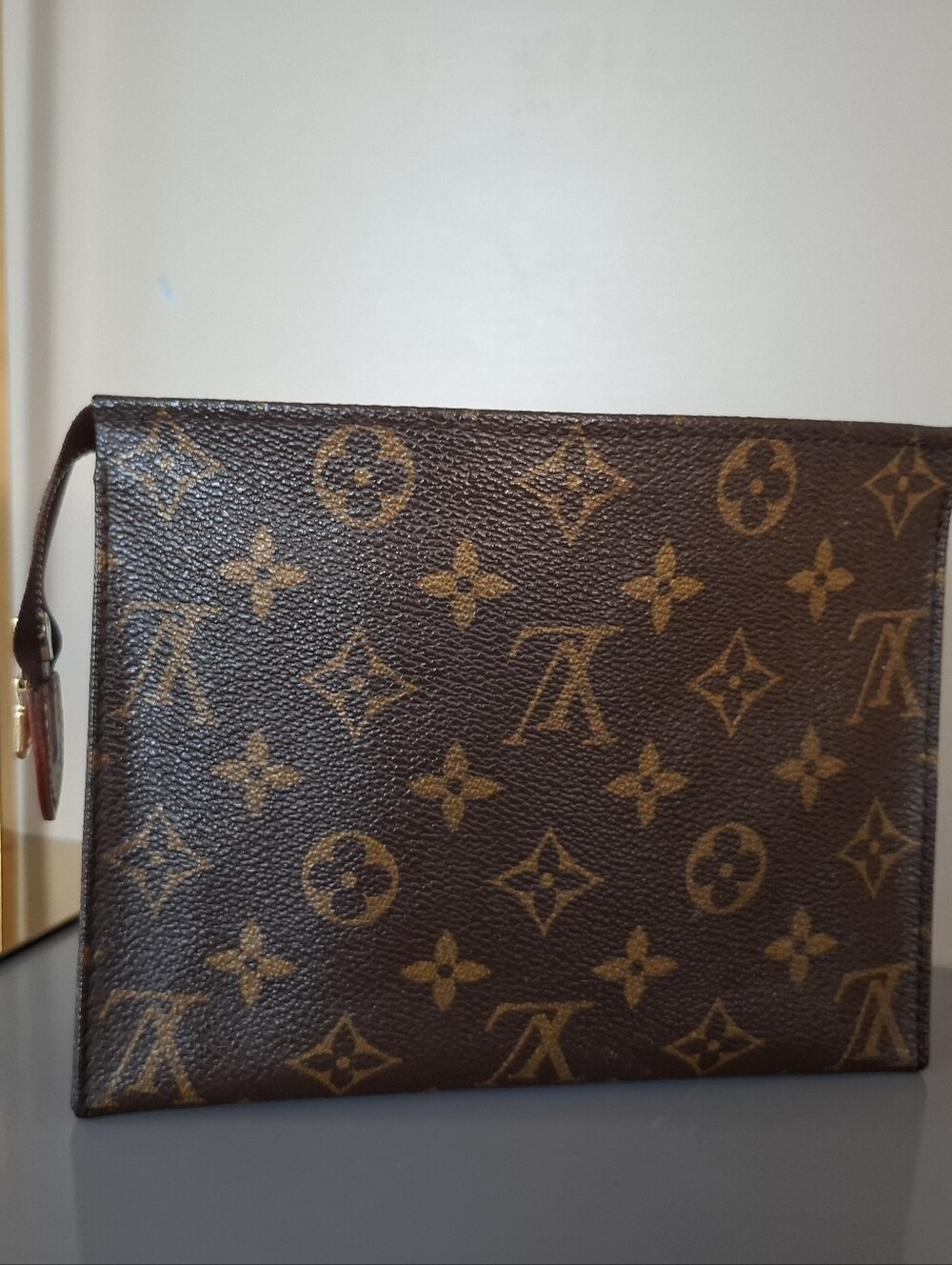 Louis Vuitton Monogram Canvas Cosmetic Pouch in Brown and Tan